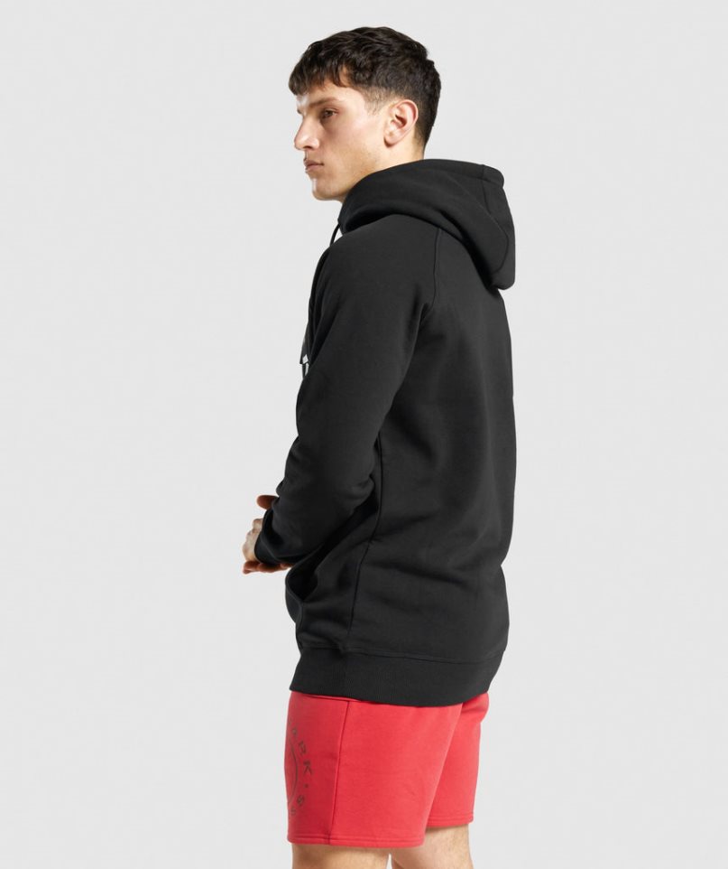 Men's Gymshark Legacy Hoodie Black | NZ 9JCIGR